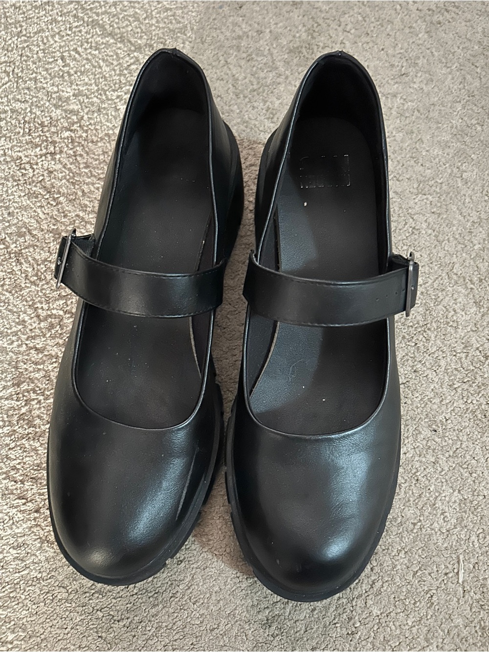 Mary Jane Lugged Platform Shoes